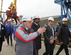 Director General Acquisition of the Indian Ministry of Defence Apurva Chandra visits the Baltic Shipbuilding Plant ‘Yantar’