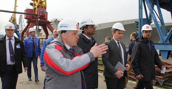 Director General Acquisition of the Indian Ministry of Defence Apurva Chandra visits the Baltic Shipbuilding Plant ‘Yantar’