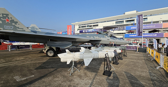 Su-57E perspective multirole fighter stunning flight | AIRSHOW CHINA 2024