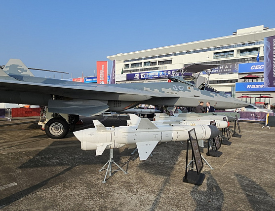 Su-57E perspective multirole fighter stunning flight | AIRSHOW CHINA 2024