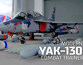 Modernized Yak-130M combat trainer jet