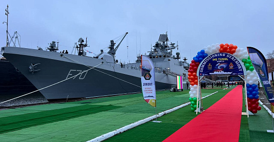 ROSOBORONEXPORT hands over Russian-built Project 11356 Tushil frigate to the Indian Navy