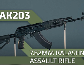 7.62mm Kalashnikov AK203 assault rifle