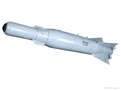 Guided bomb with an EO correlation TV seeker and a HE warhead KAB ...